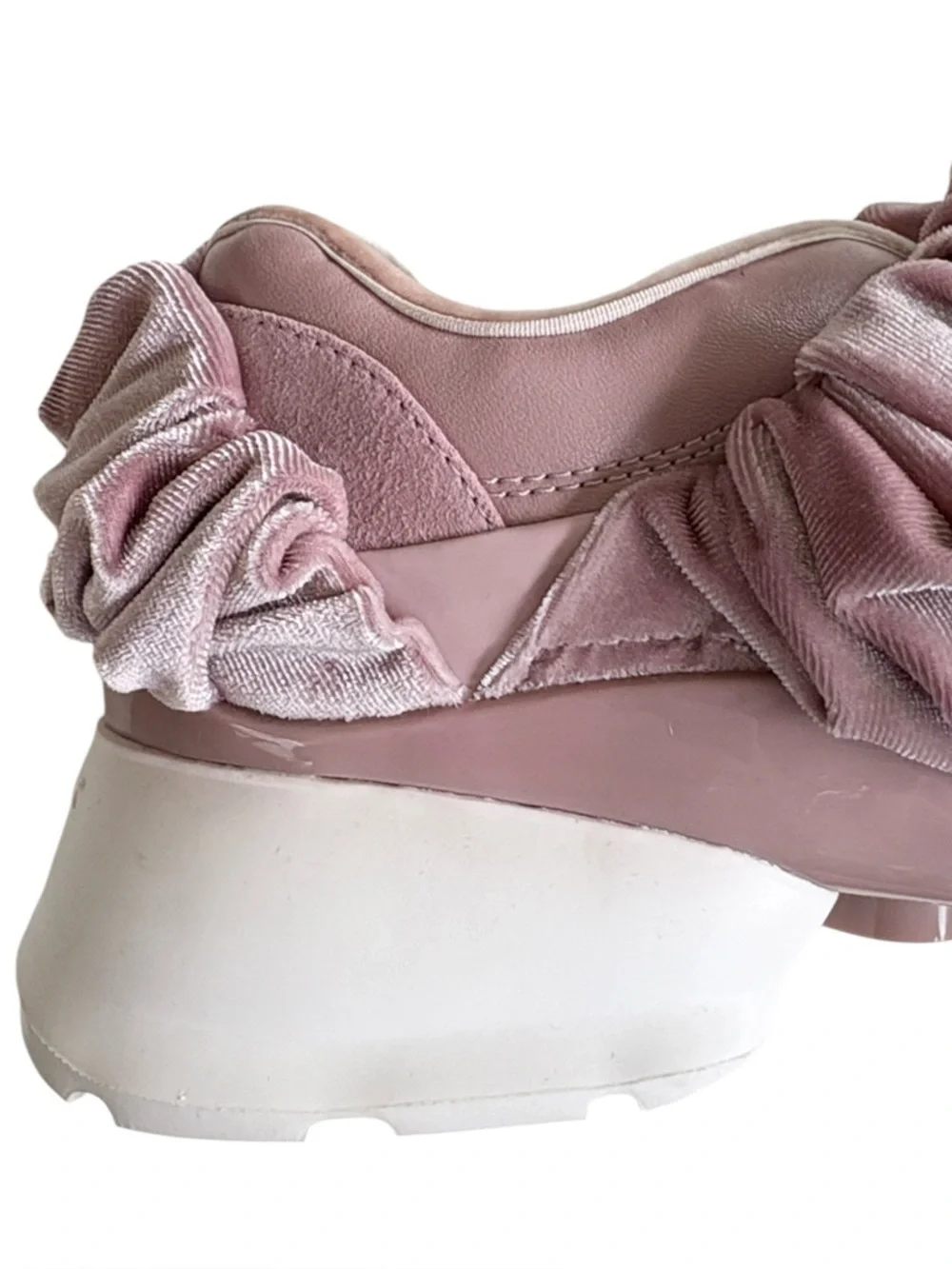EUC Kate Spade Velvet Scrunchie Sneakers Mauve Size 6.5 - Picture 5 of 8